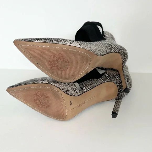 Vince Camuto Nigel Snake print pointed toe stiletto heels Leather heels Size 9 - Picture 8 of 10